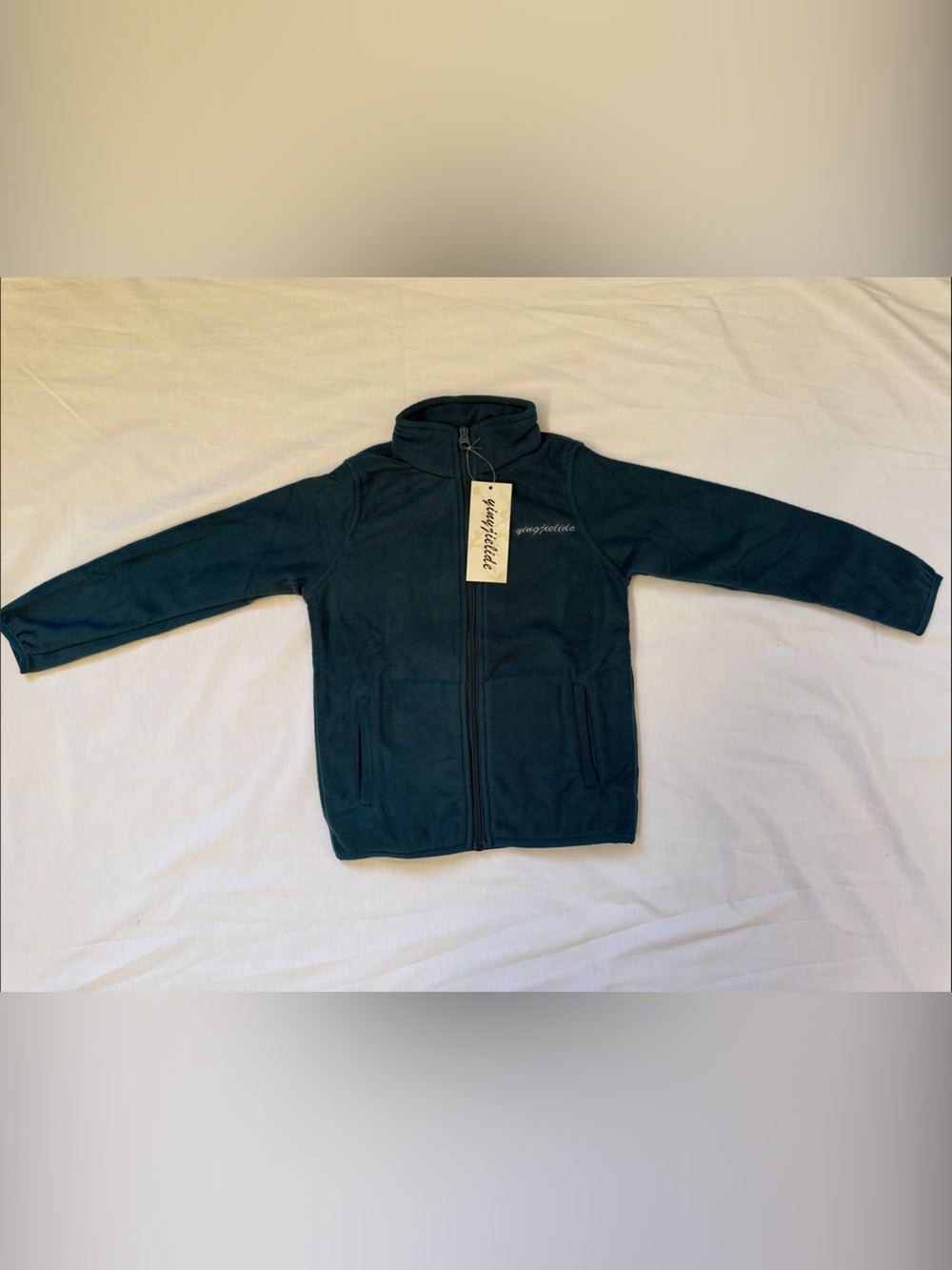 Children's Teal Fleece Jacket - Lightweight Zip-Up